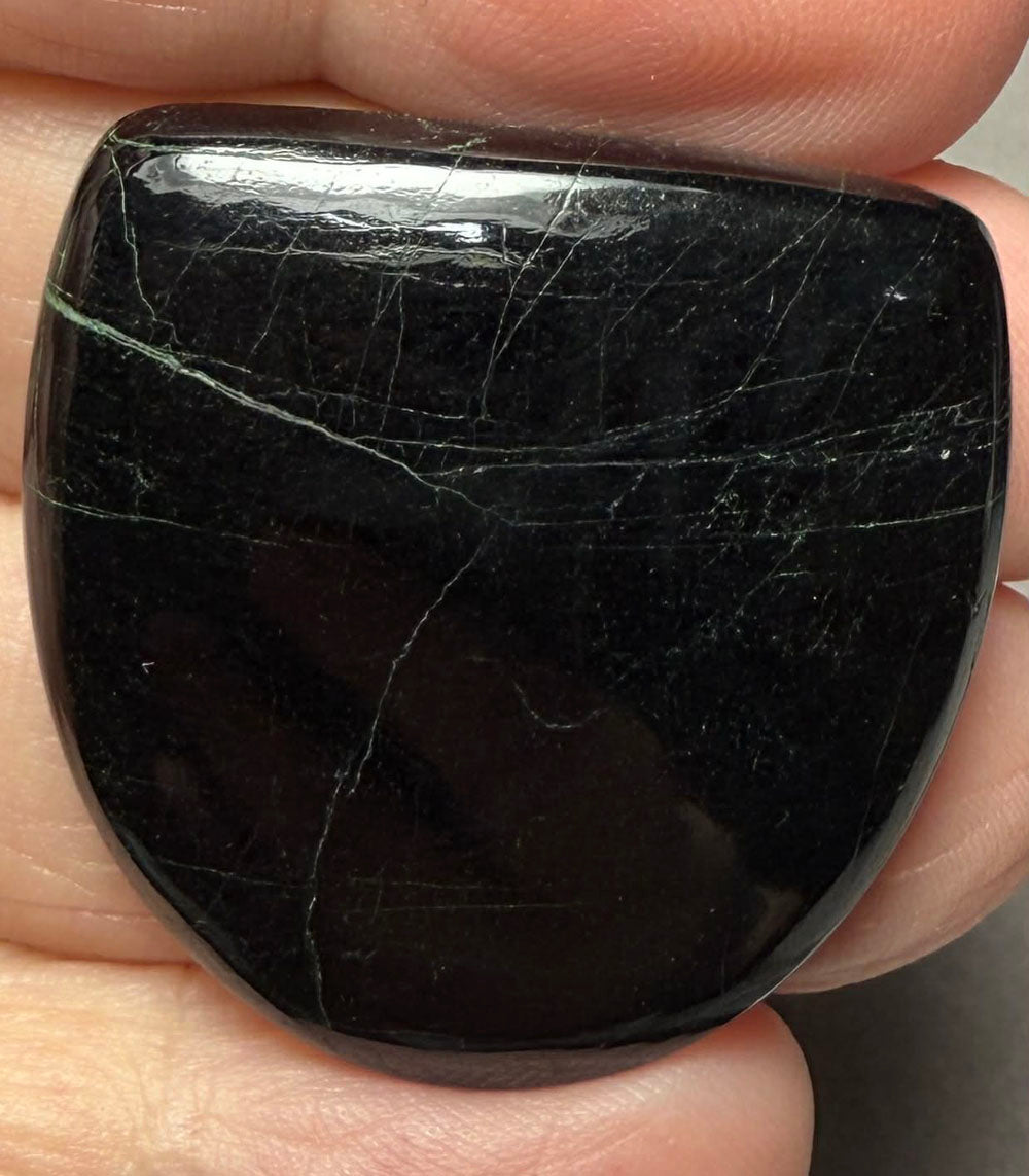 Freeform 32x32mm Black Tourmaline Cabochon 39