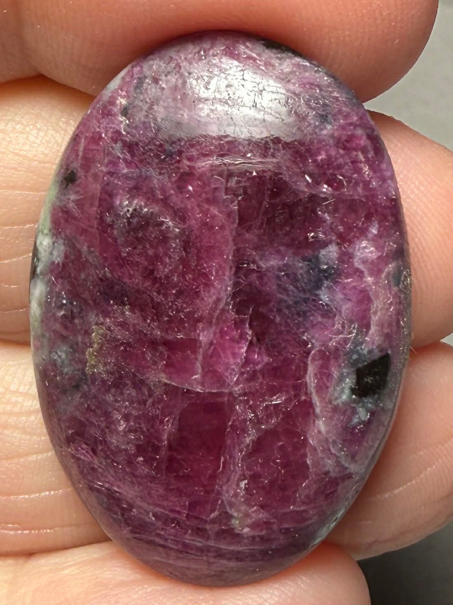 Oval 34x23mm Indian Ruby Cabochon 11