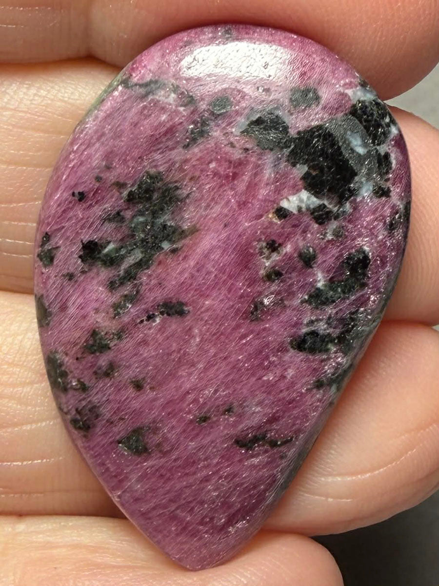 Freeform 35x23mm Indian Ruby Cabochon 24