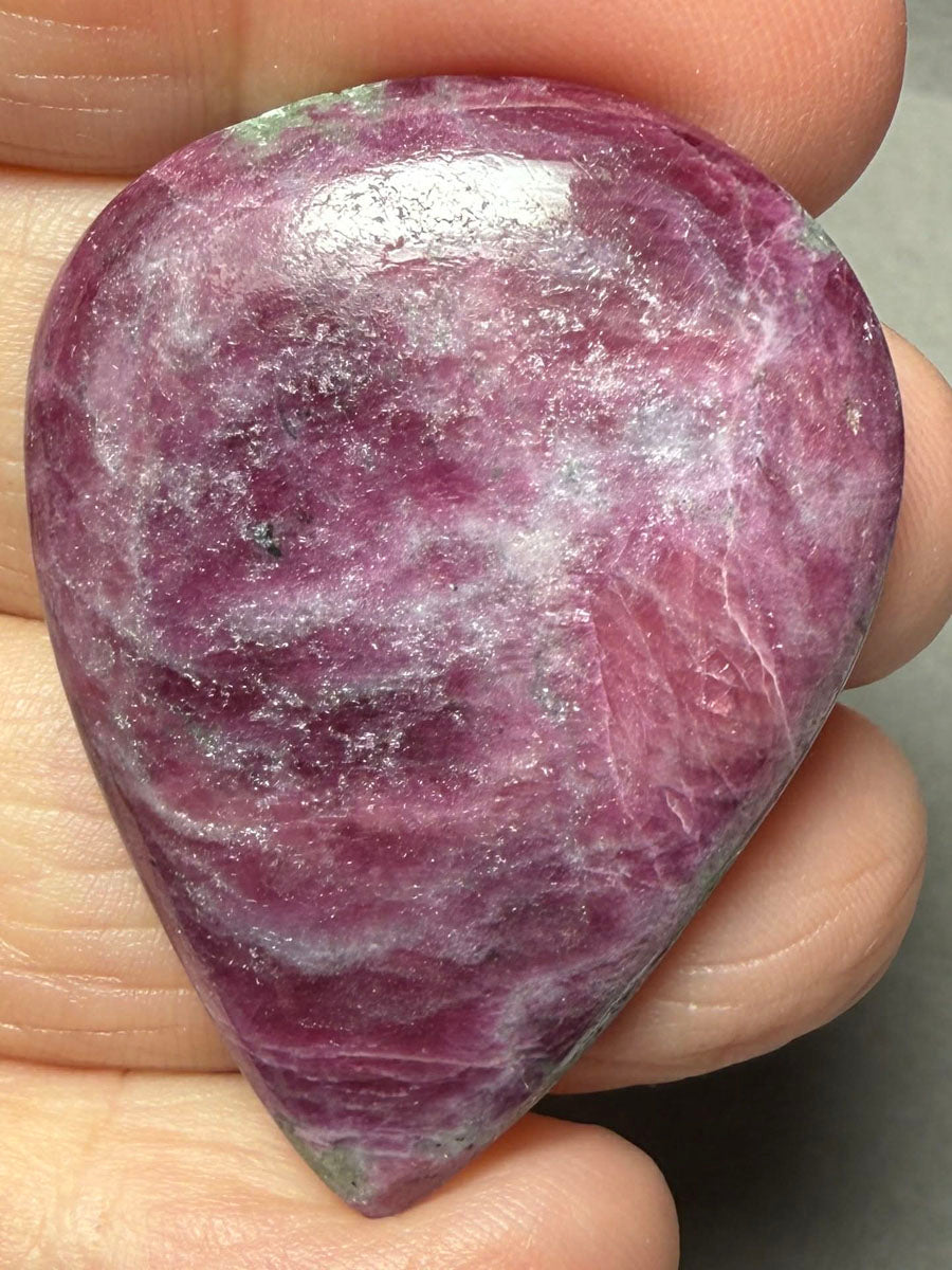 Teardrop 42x31mm Indian Ruby Cabochon 29