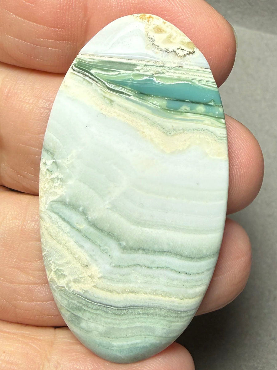 Oval 51x28mm Green Lace Jasper Cabochon 36