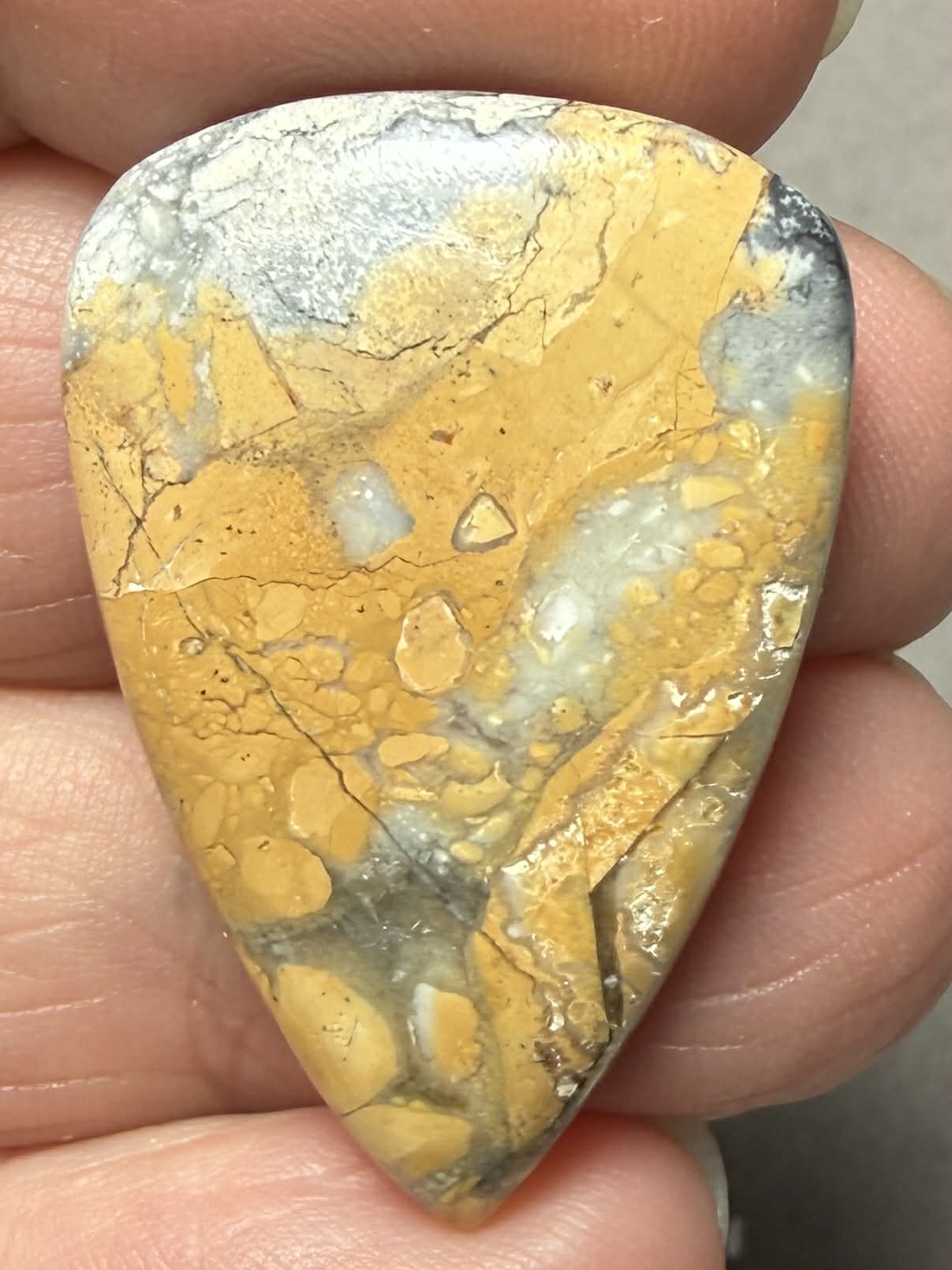 Teardrop 33x22mm Brecciated Mookaite Cabochon 24