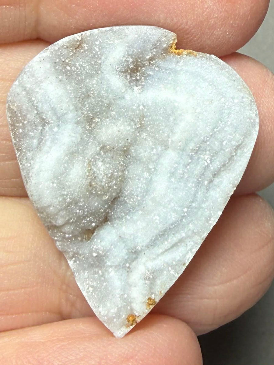 Teardrop 30x24mm Druzy Desert Chalcedony Cabochon 17