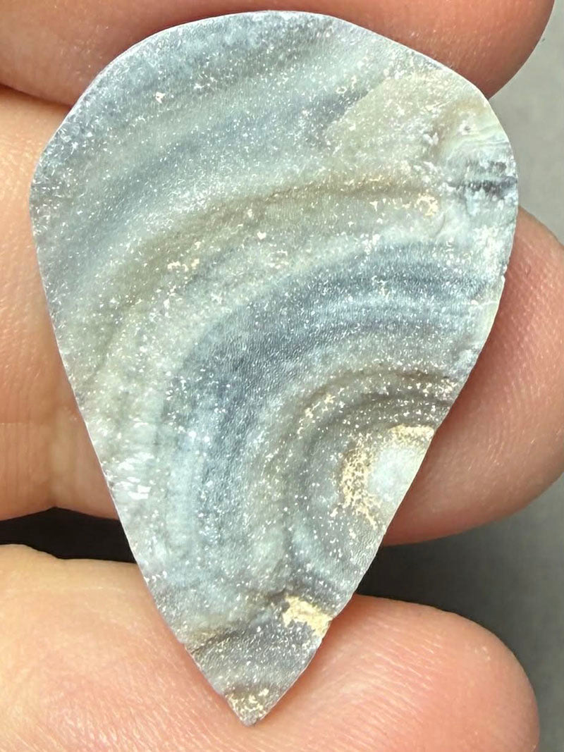 Teardrop 29x19mm Druzy Desert Chalcedony Cabochon 28