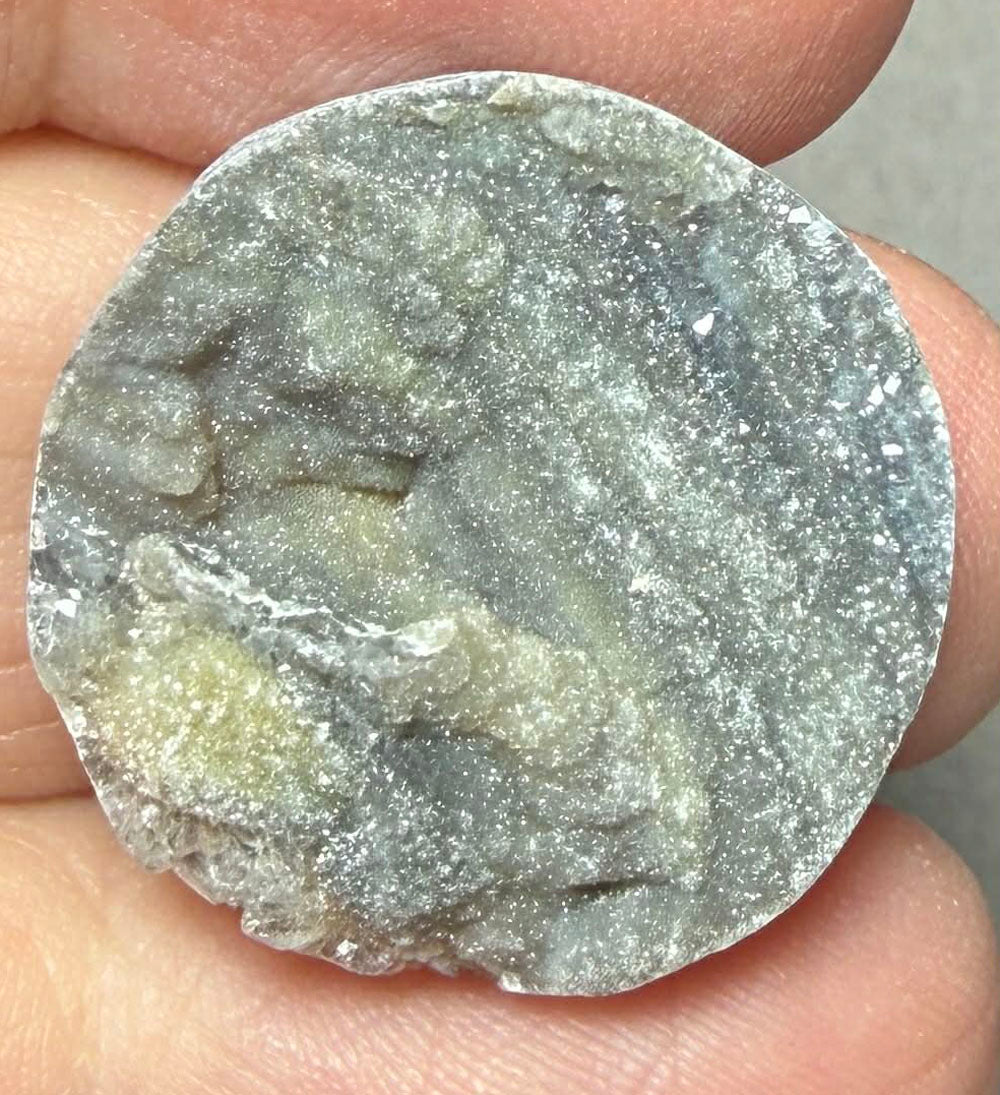 Round 23x23mm Druzy Desert Chalcedony Cabochon 33