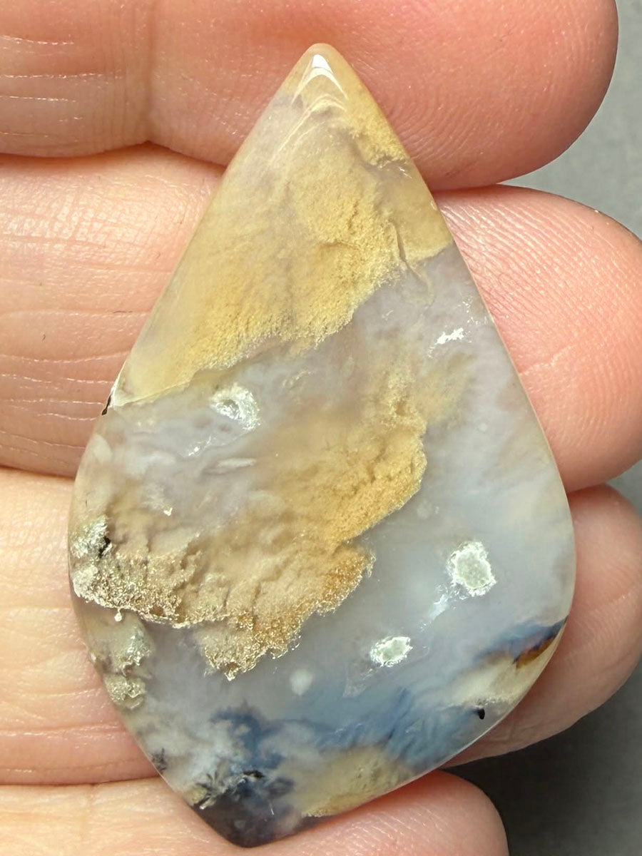 Freeform 41x25mm Dendritic Tiger Agate Cabochon 53