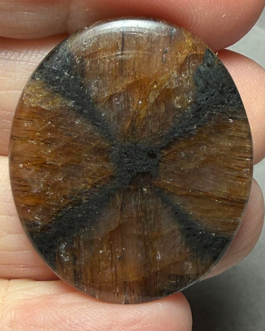 Oval 33x28mm Chiastolite Cabochon 29
