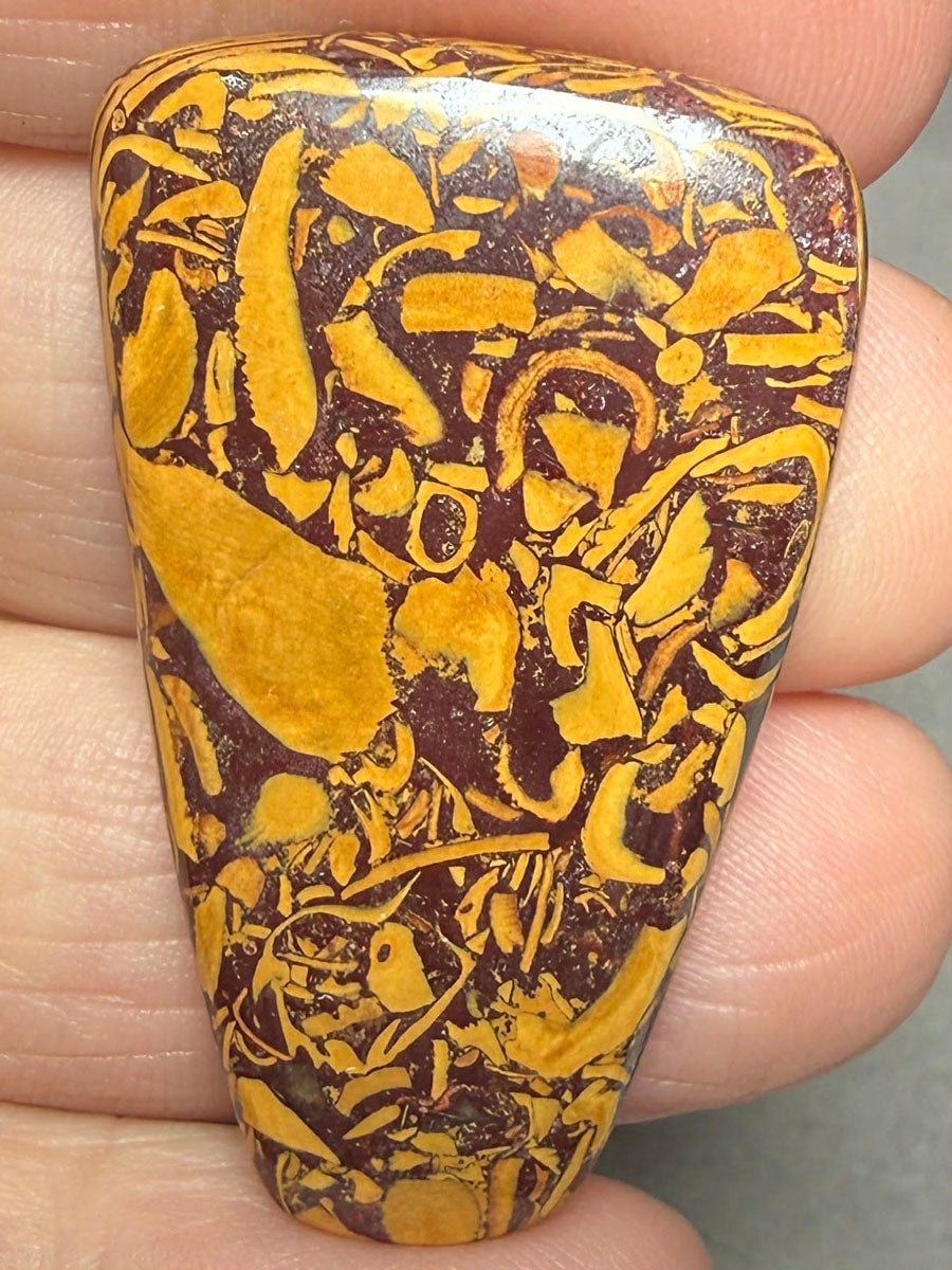 Freeform 40x24mm Mariam Jasper Cabochon 38