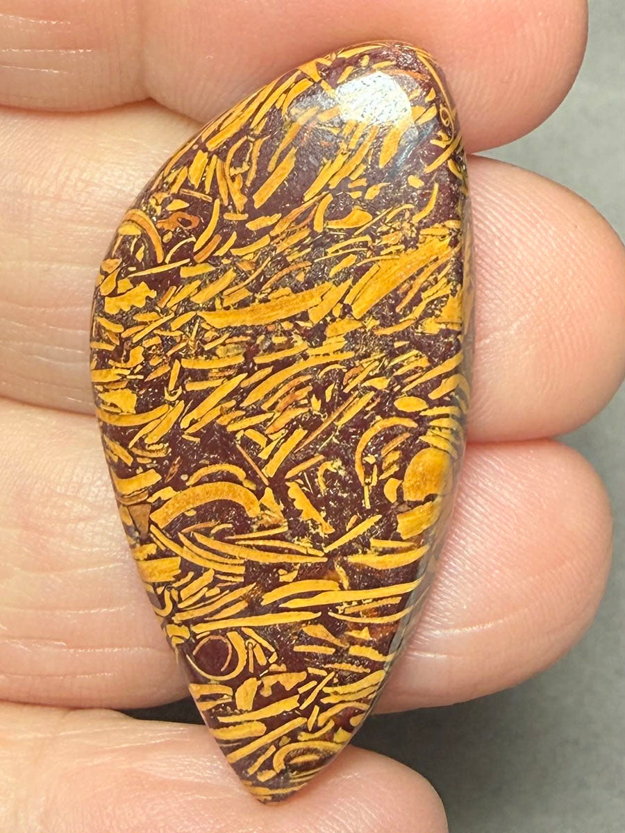Freeform 41x20mm Mariam Jasper Cabochon 43