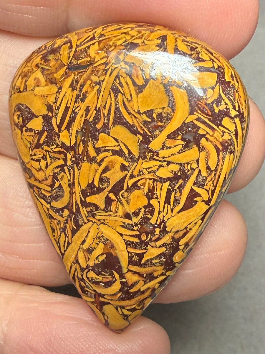 Teardrop 40x30mm Mariam Jasper Cabochon 55