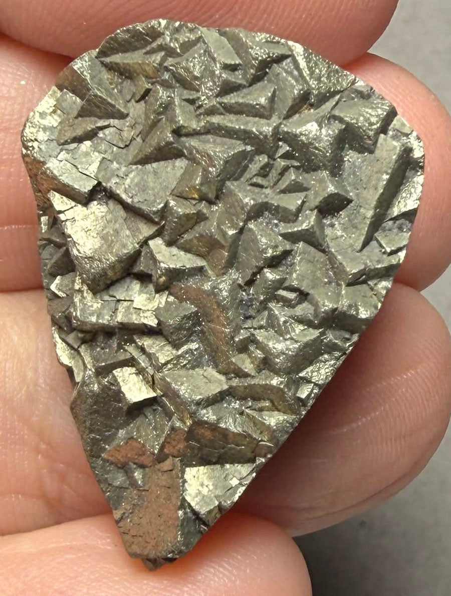 Teardrop 29x21mm Druzy Pyrite Cabochon 33