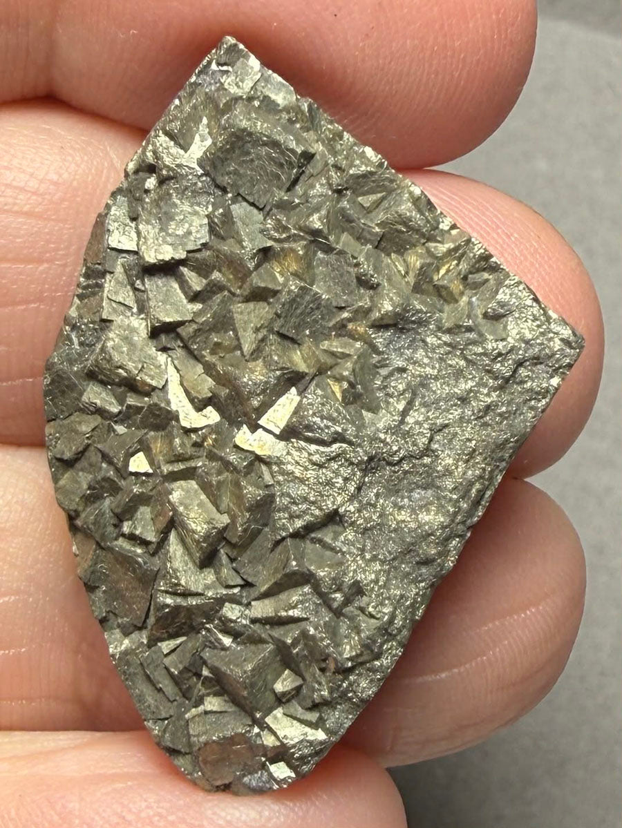 Freeform 34x23mm Druzy Pyrite Cabochon 34