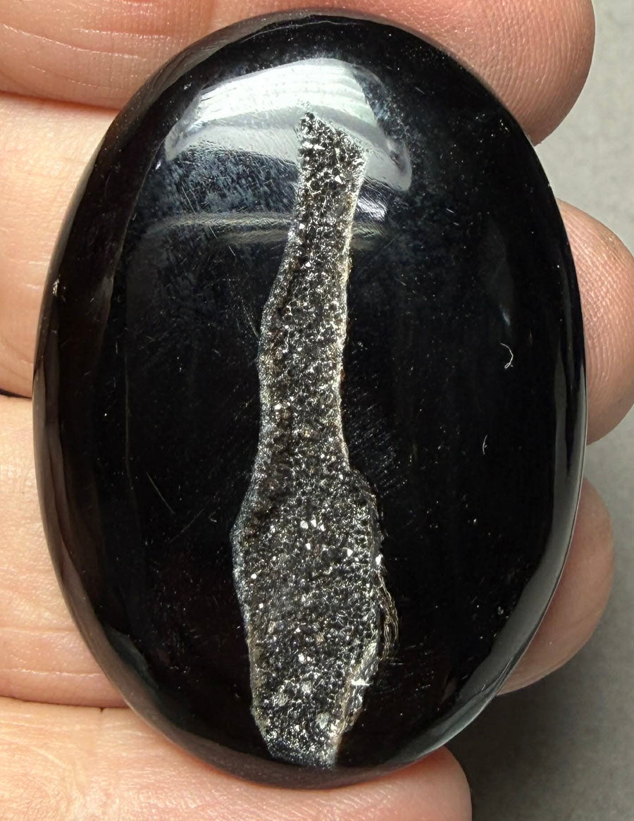 Oval 44x31mm Druzy Window Agate Cabochon 57