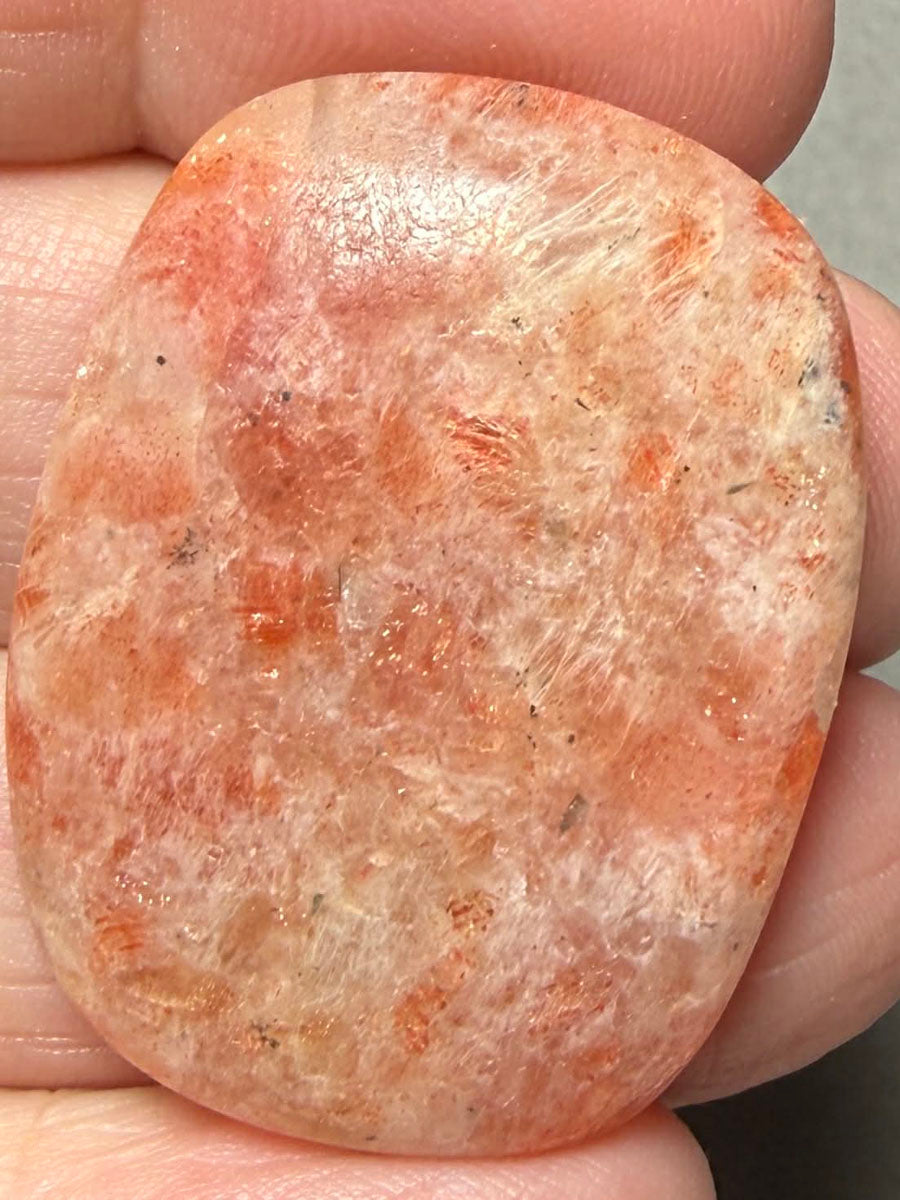 Rectangle 35x27mm Indian Sunstone Cabochon 13