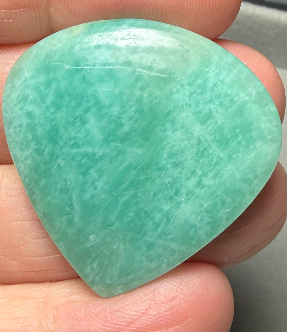 Teardrop 34x34mm Peruvian Amazonite Cabochon 29