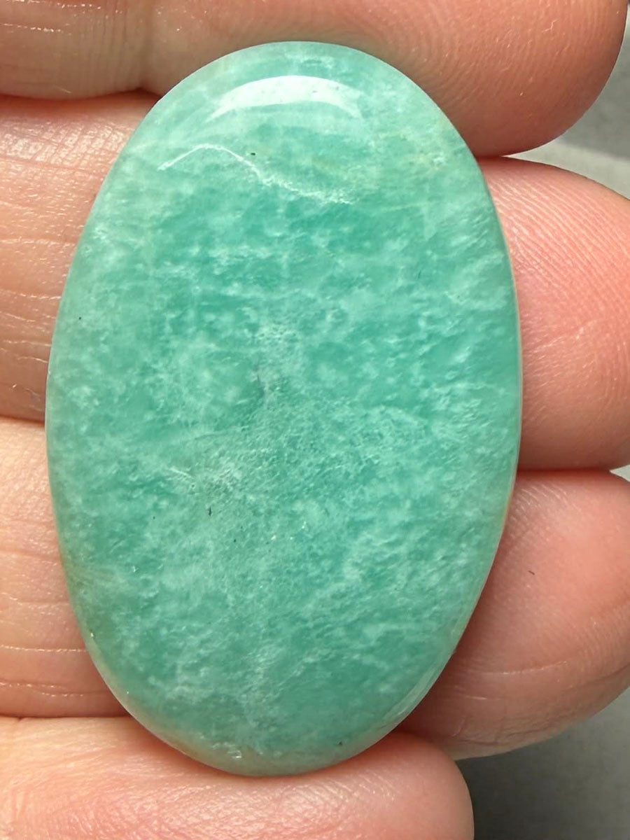 Oval 34x22mm Peruvian Amazonite Cabochon 35