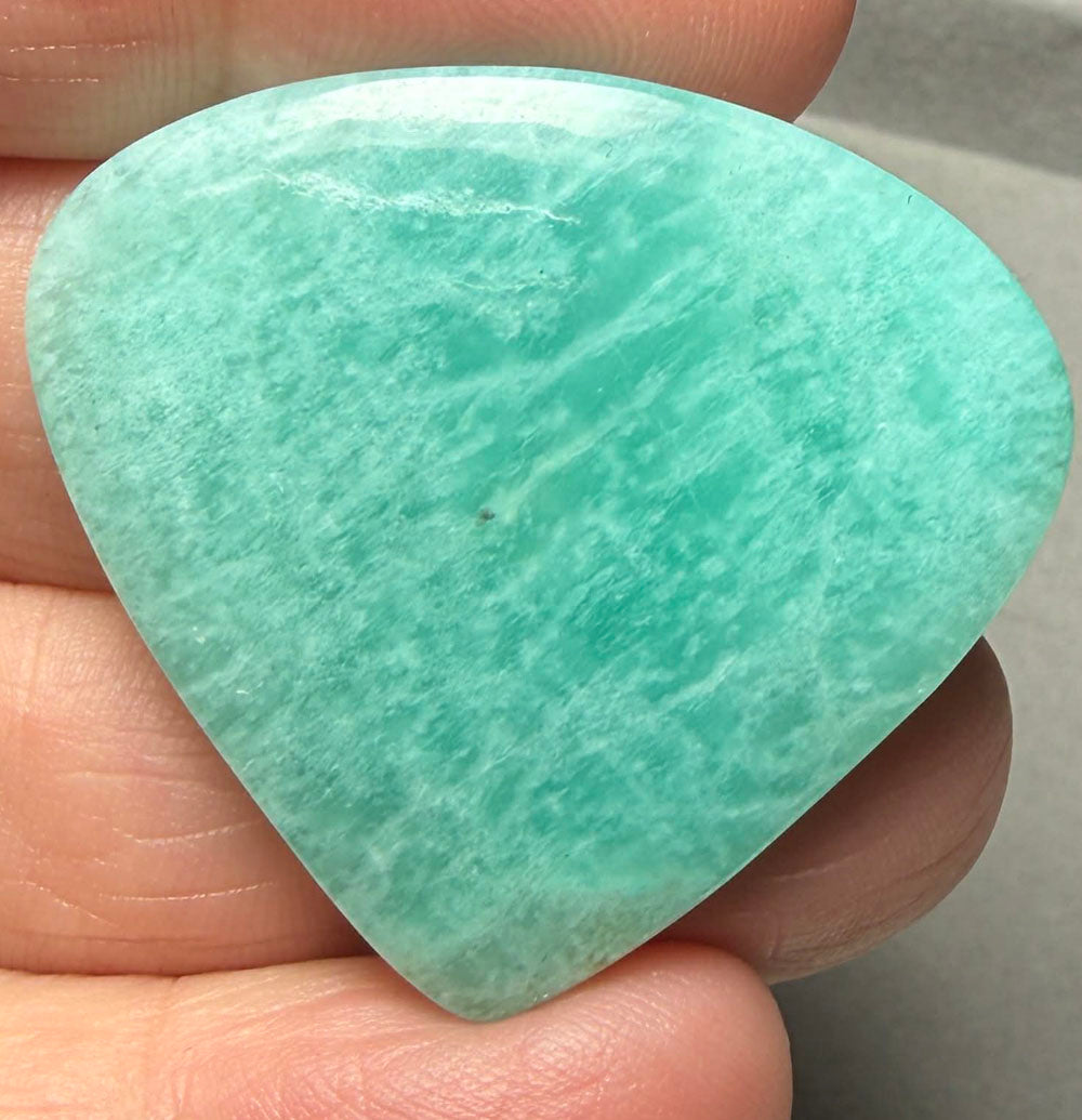 Teardrop 33x37mm Peruvian Amazonite Cabochon 39