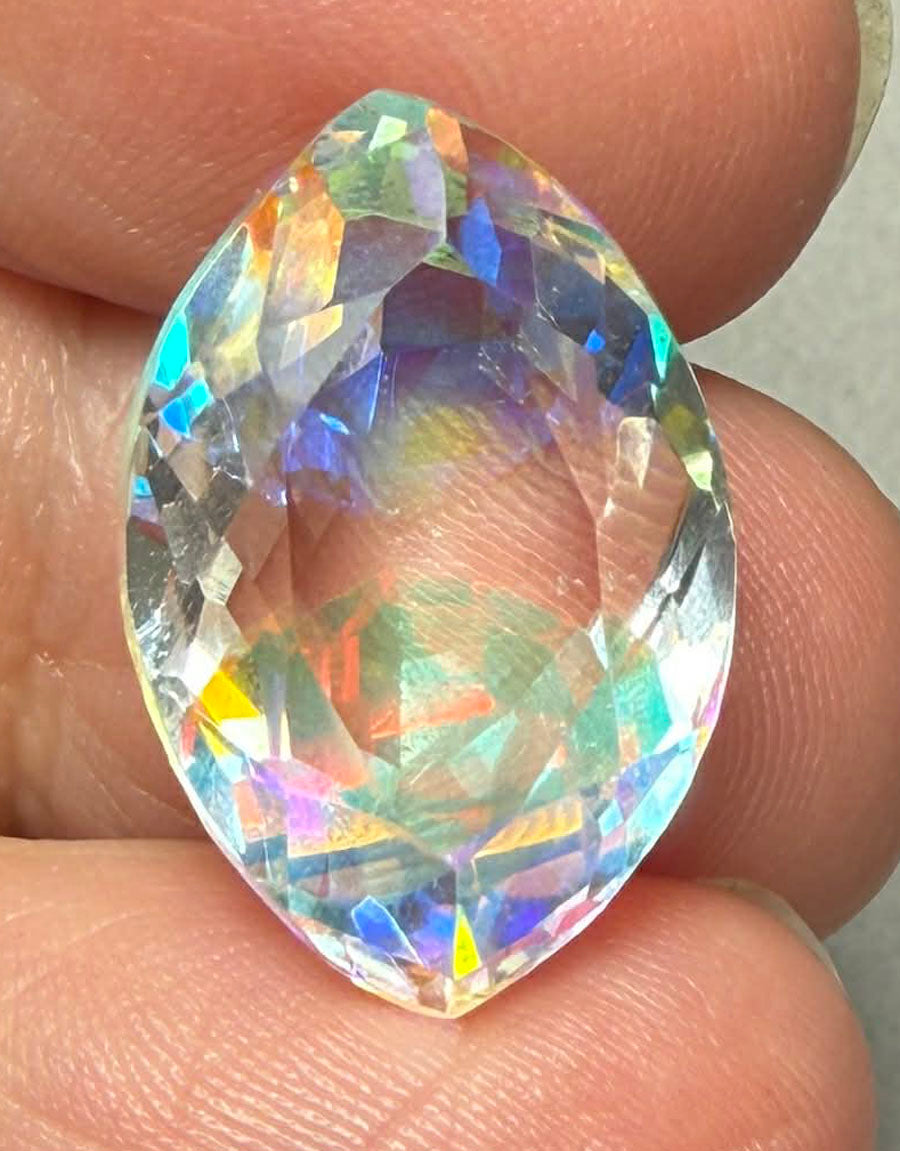 Marquise 21x14mm Faceted Mystic Quartz Cabochon 02