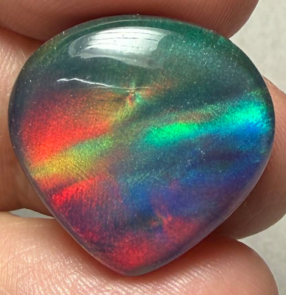 Teardrop 20x20mm Aurora Opal Cabochon 49