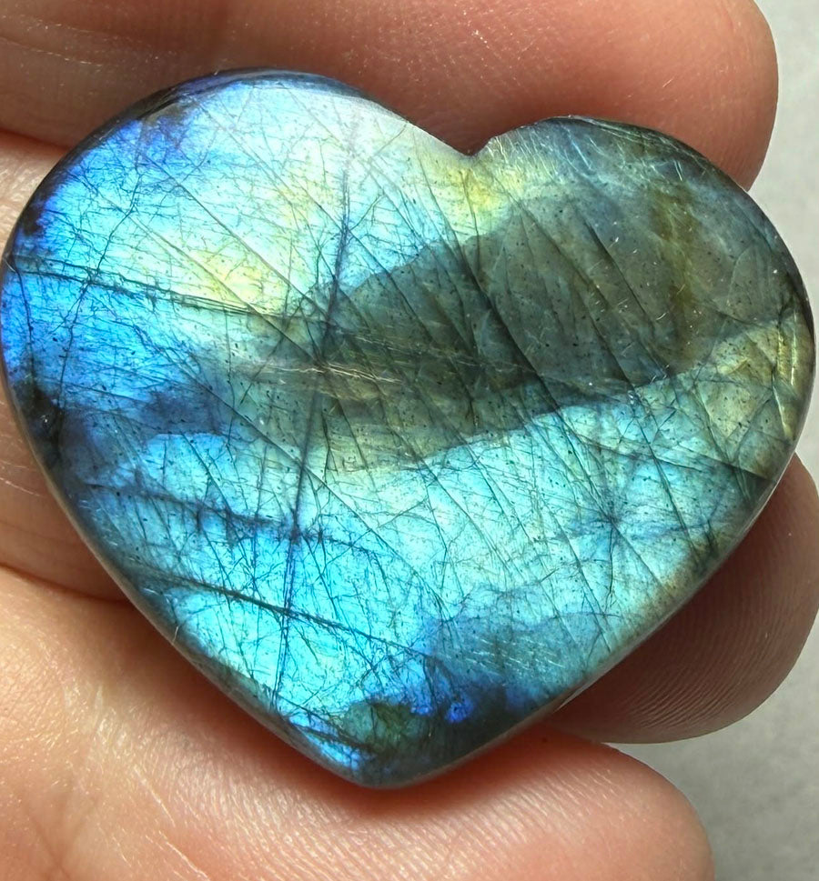 Heart 26x31mm Labradorite Cabochon 26