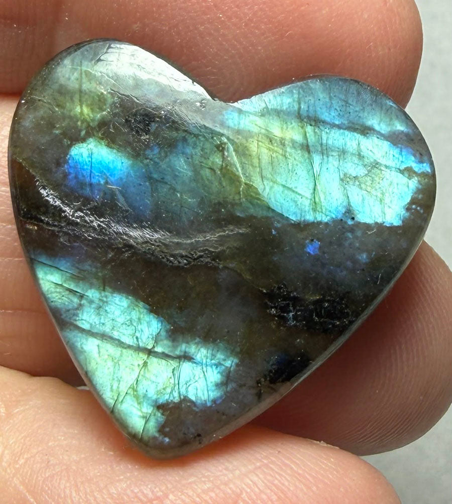 Heart 24x25mm Labradorite Cabochon 29