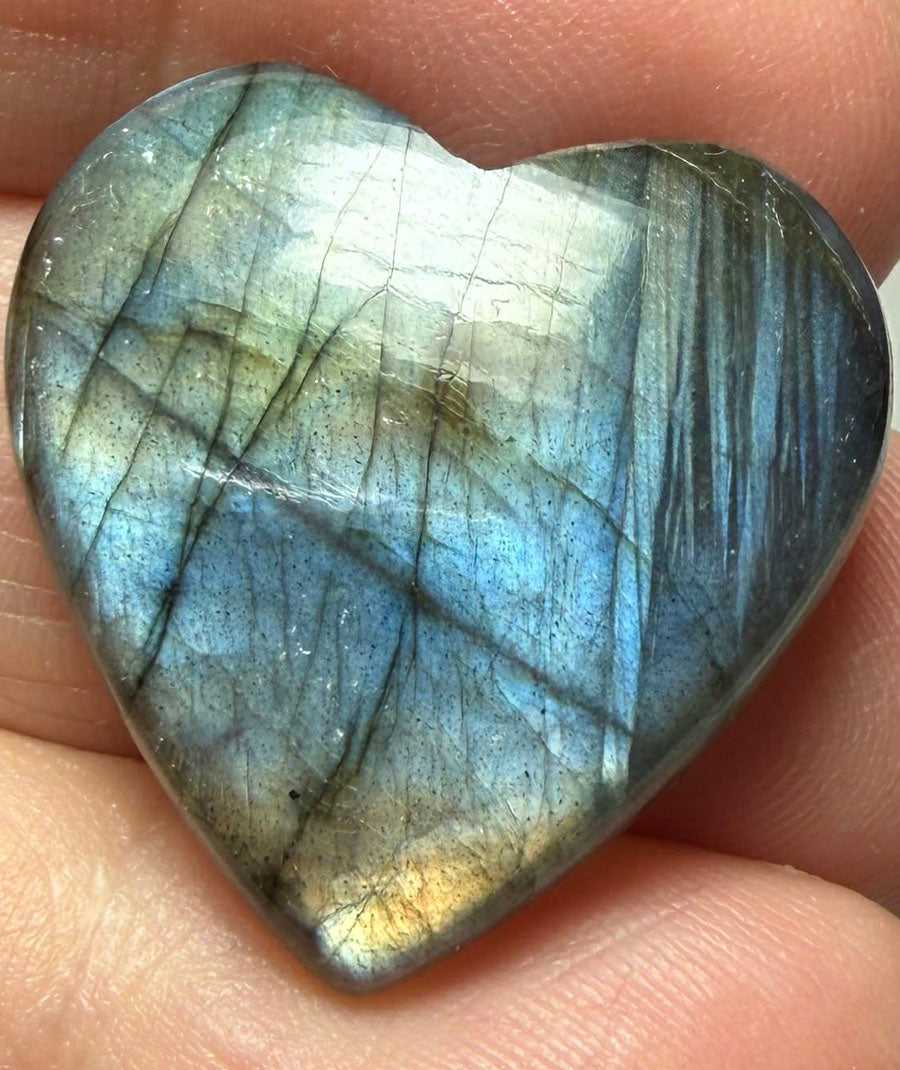 Heart 25x25mm Labradorite Cabochon 51