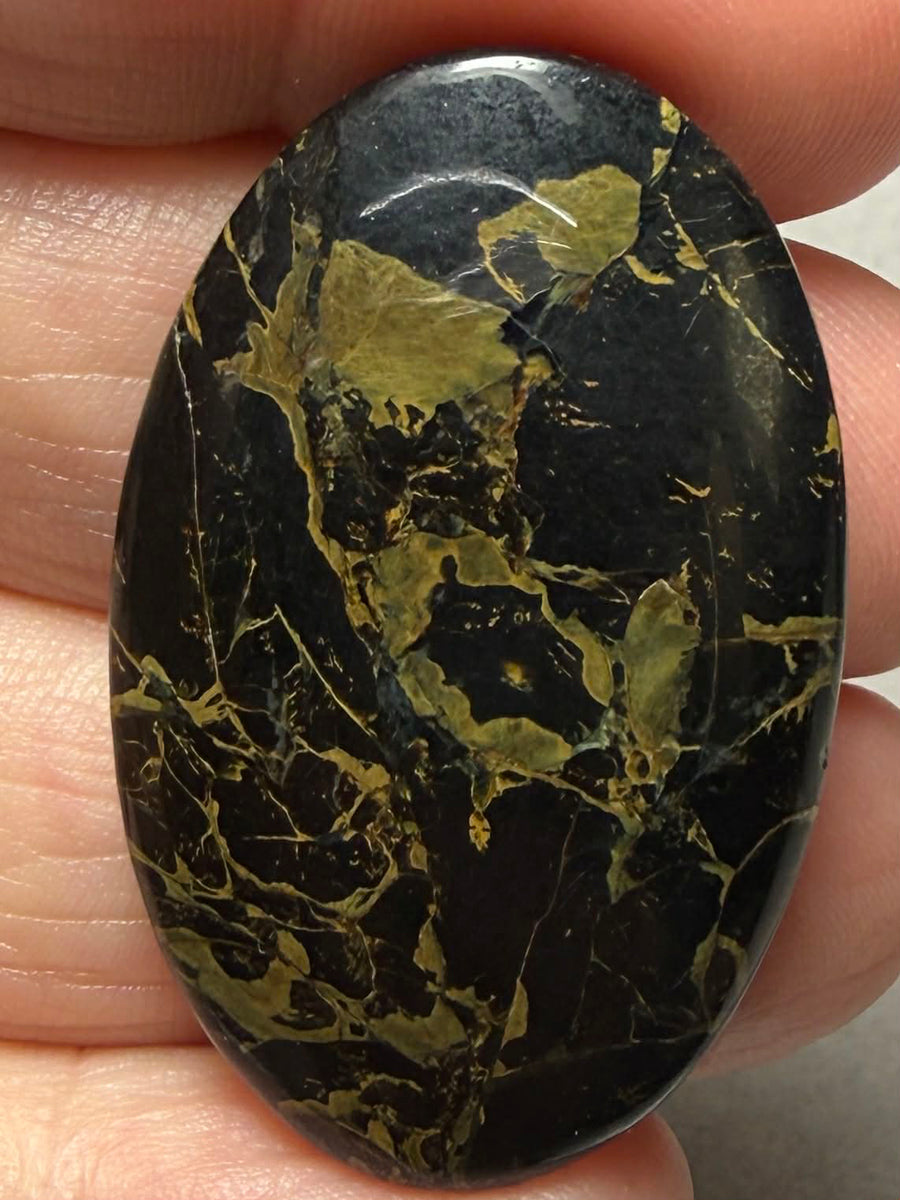 Oval 38x24mm Iron Mustang Turquoise Mix Cabochon 29