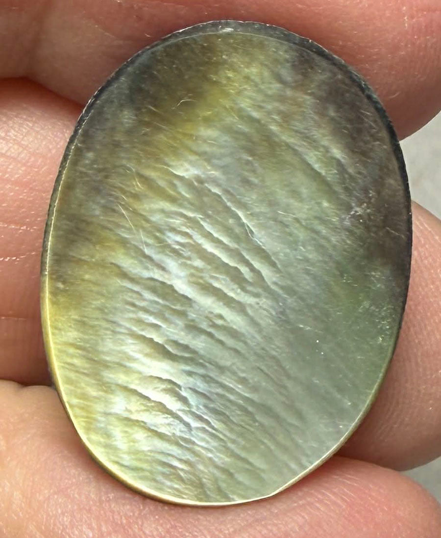 Oval 24x18mm Black Mother of Pearl Cabochon 02
