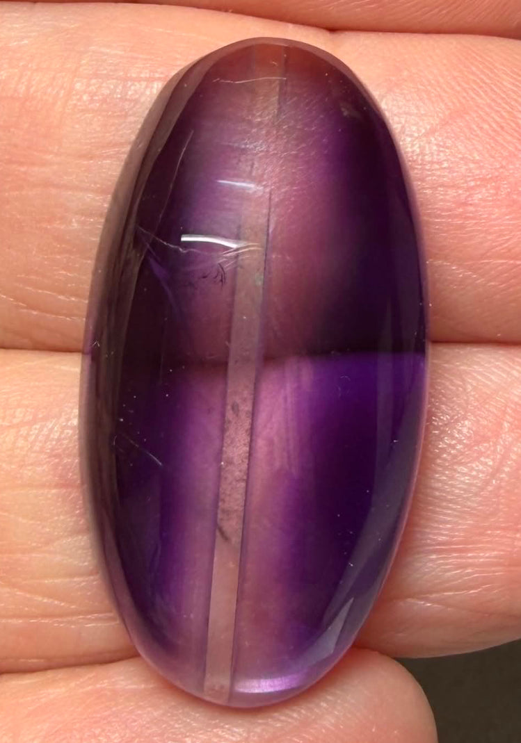 Single Oval 30-35mm Long Hydro Amethyst Cabochon