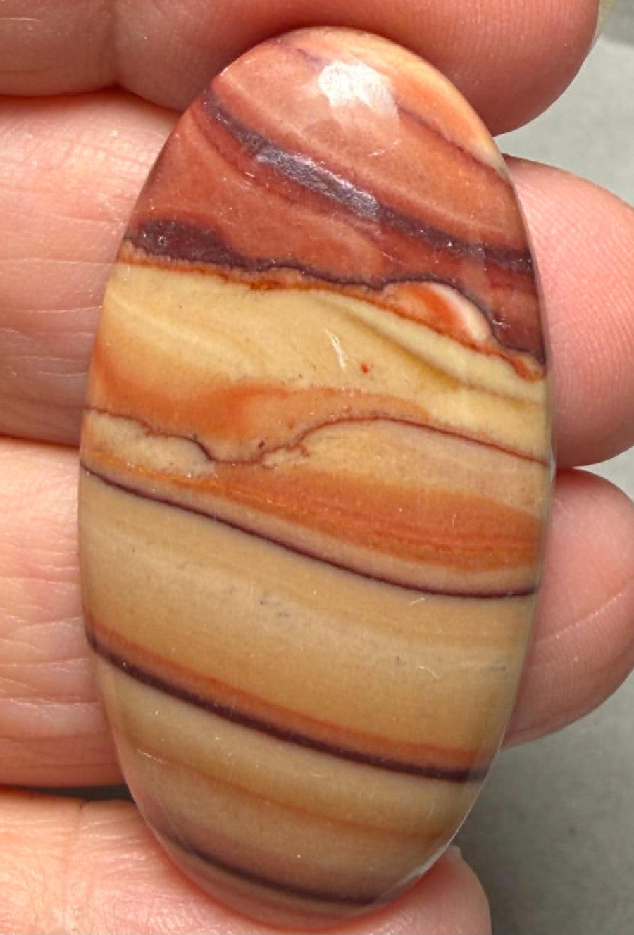 Oval 44x23mm Rolling Hills Wave Dolomite Cabochon 27