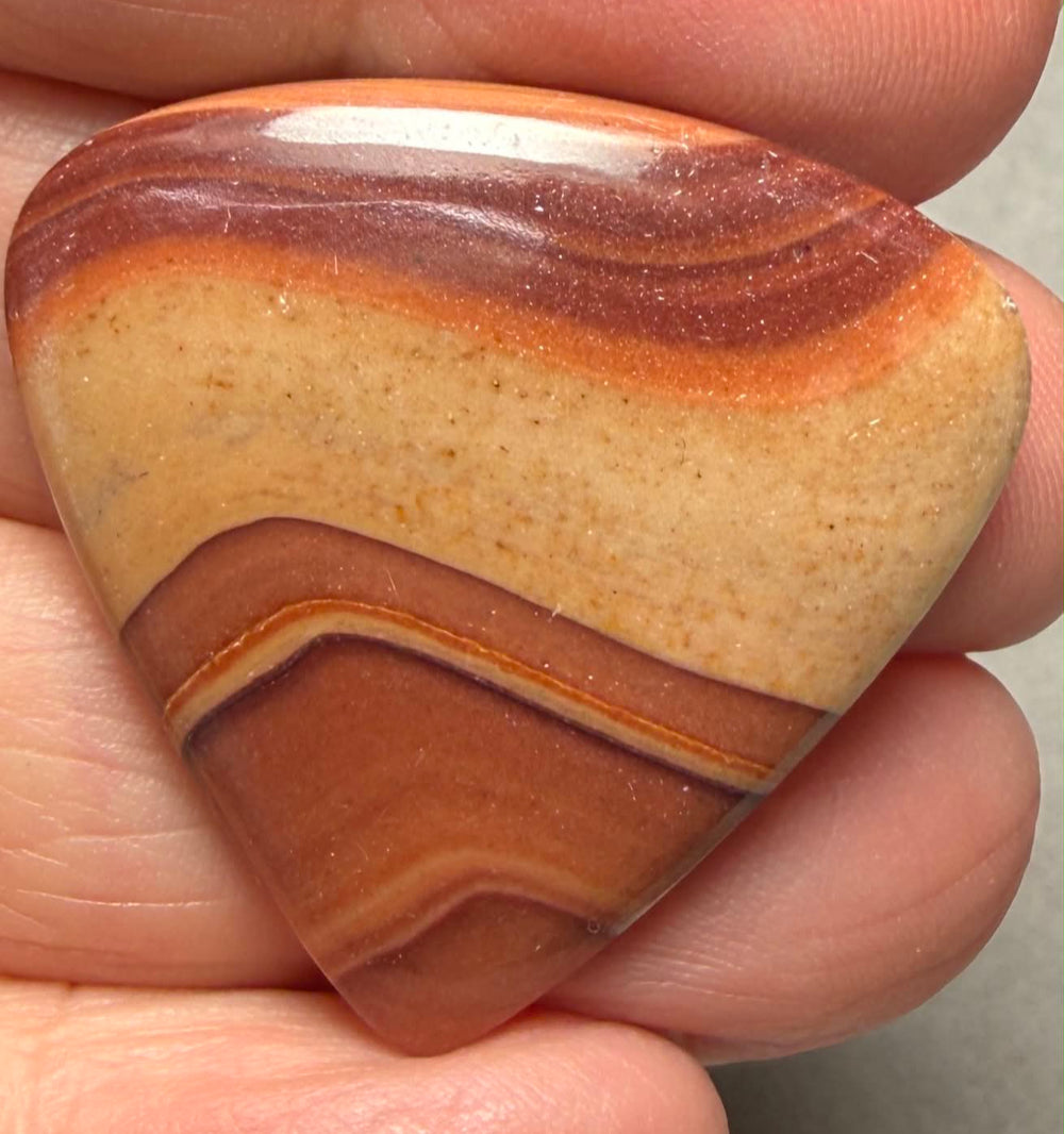 Teardrop 32x33mm Rolling Hills Wave Dolomite Cabochon 28