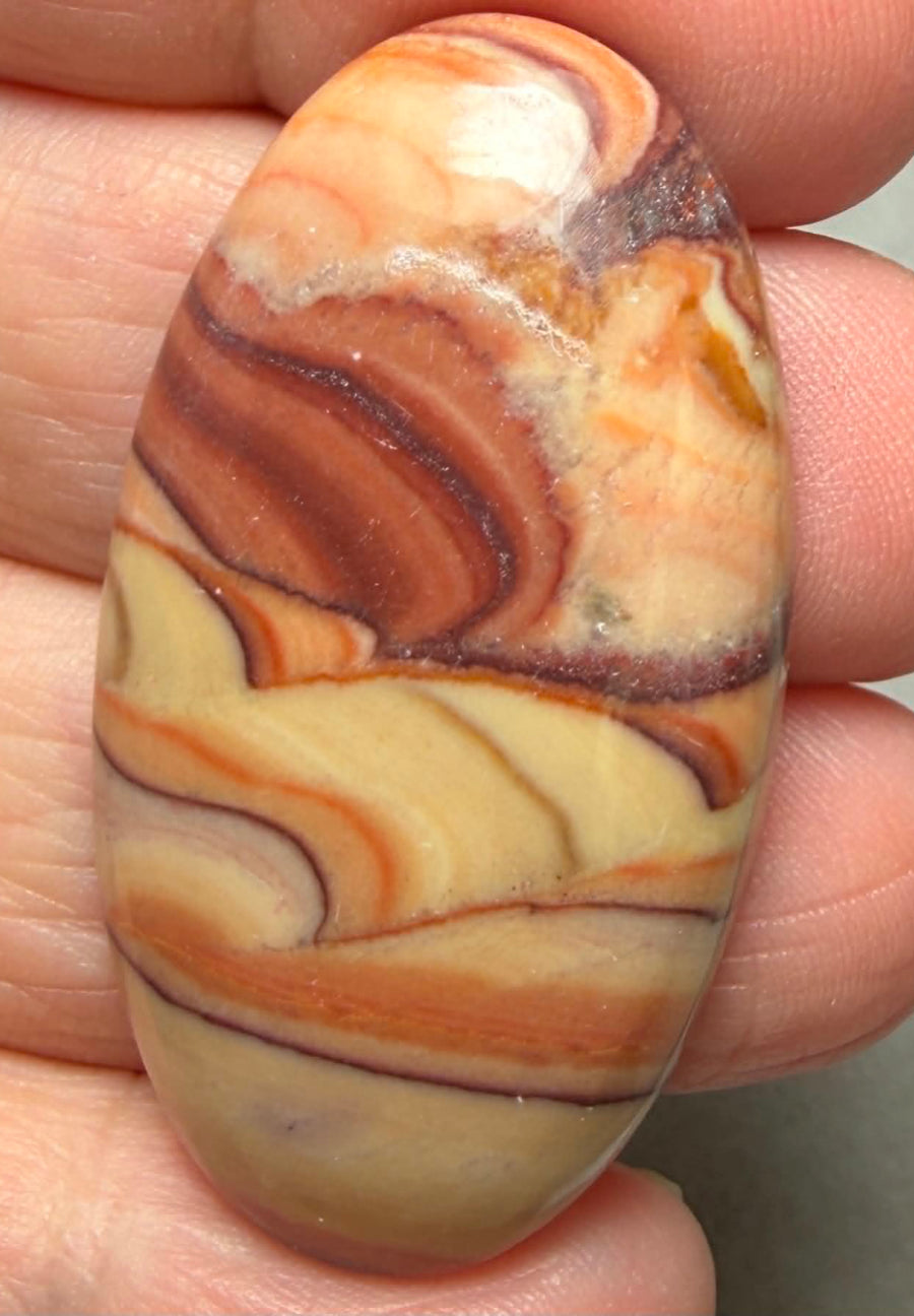 Oval 43x23mm Rolling Hills Wave Dolomite Cabochon 29