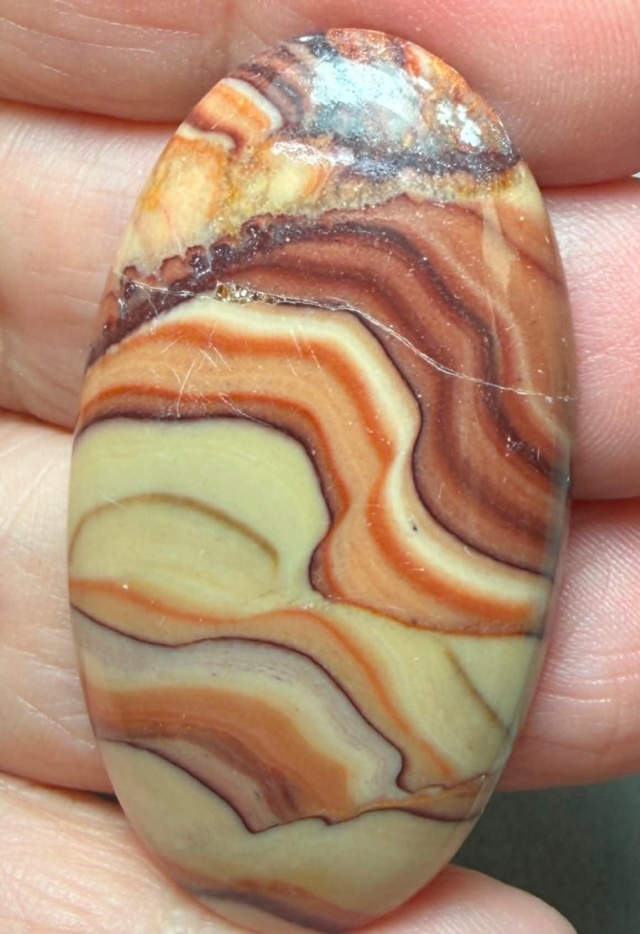 Oval 47x25mm Rolling Hills Wave Dolomite Cabochon 30