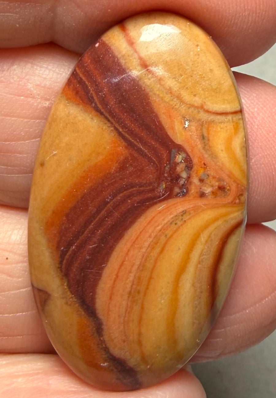 Oval 38x21mm Rolling Hills Wave Dolomite Cabochon 39