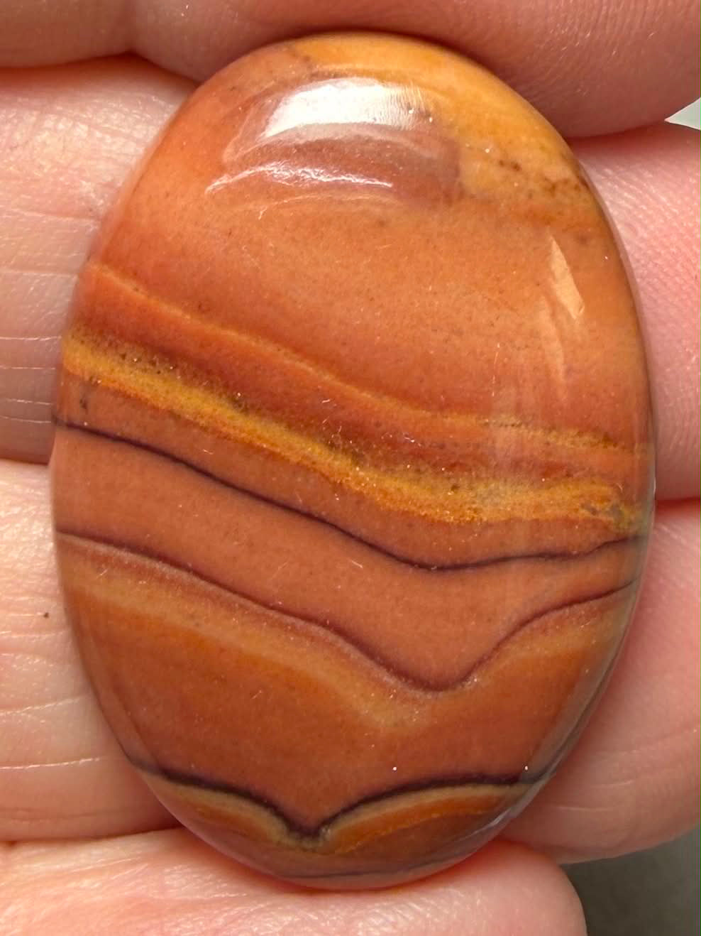 Oval 32x22mm Rolling Hills Wave Dolomite Cabochon 40