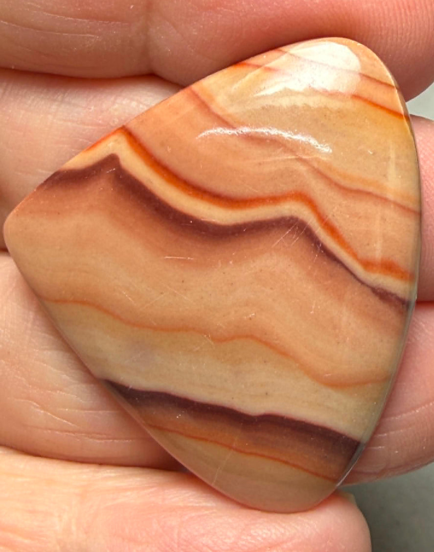 Teardrop 33x37mm Rolling Hills Wave Dolomite Cabochon 41