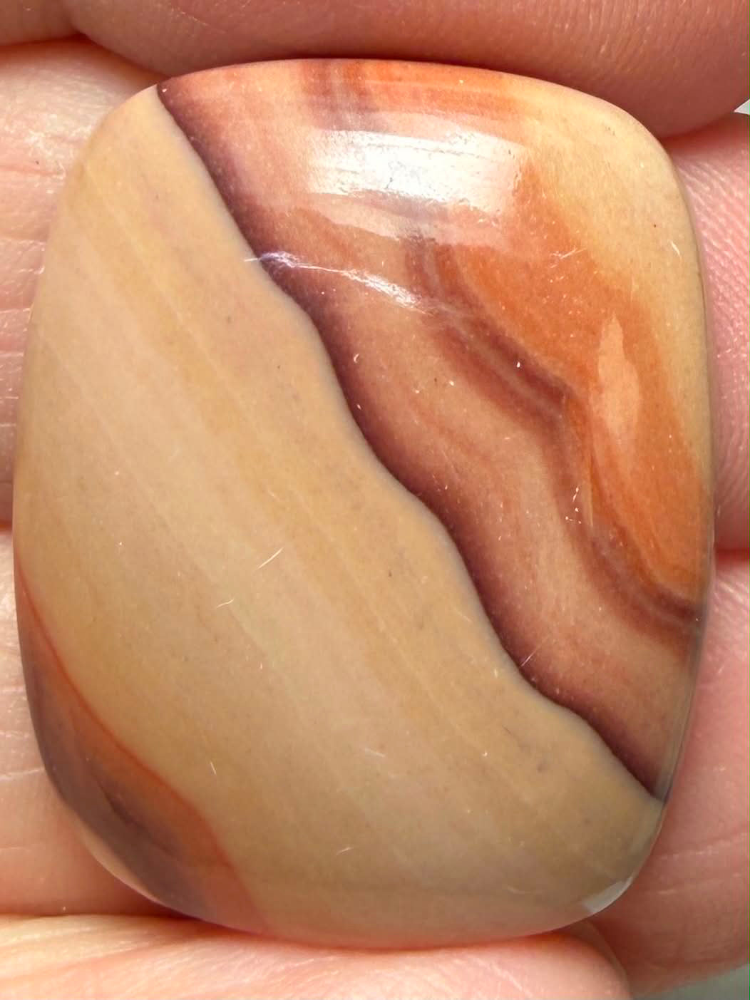 Rectangle 27x22mm Rolling Hills Wave Dolomite Cabochon 44