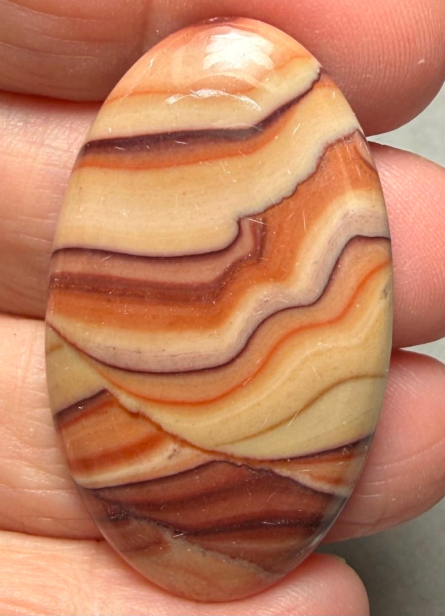 Oval 44x25mm Rolling Hills Wave Dolomite Cabochon 51