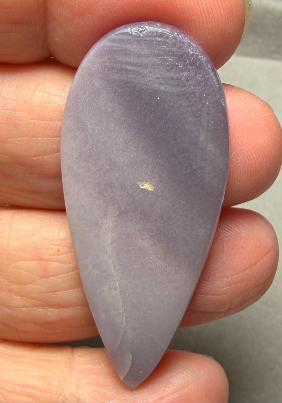 Teardrop 47x20mm Purple Chalcedony Cabochon 02