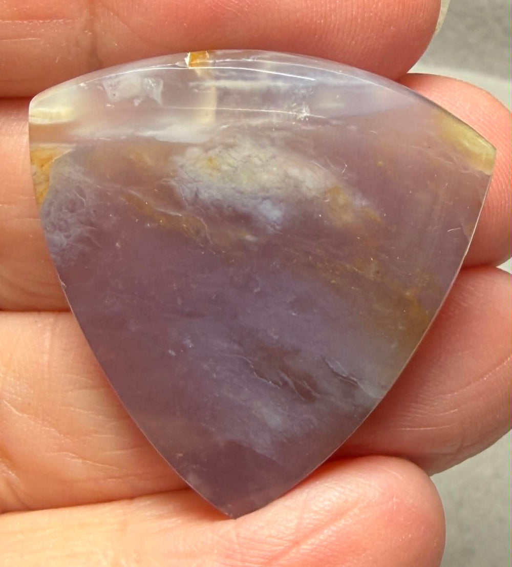 Freeform 33x31mm Purple Chalcedony Cabochon 05