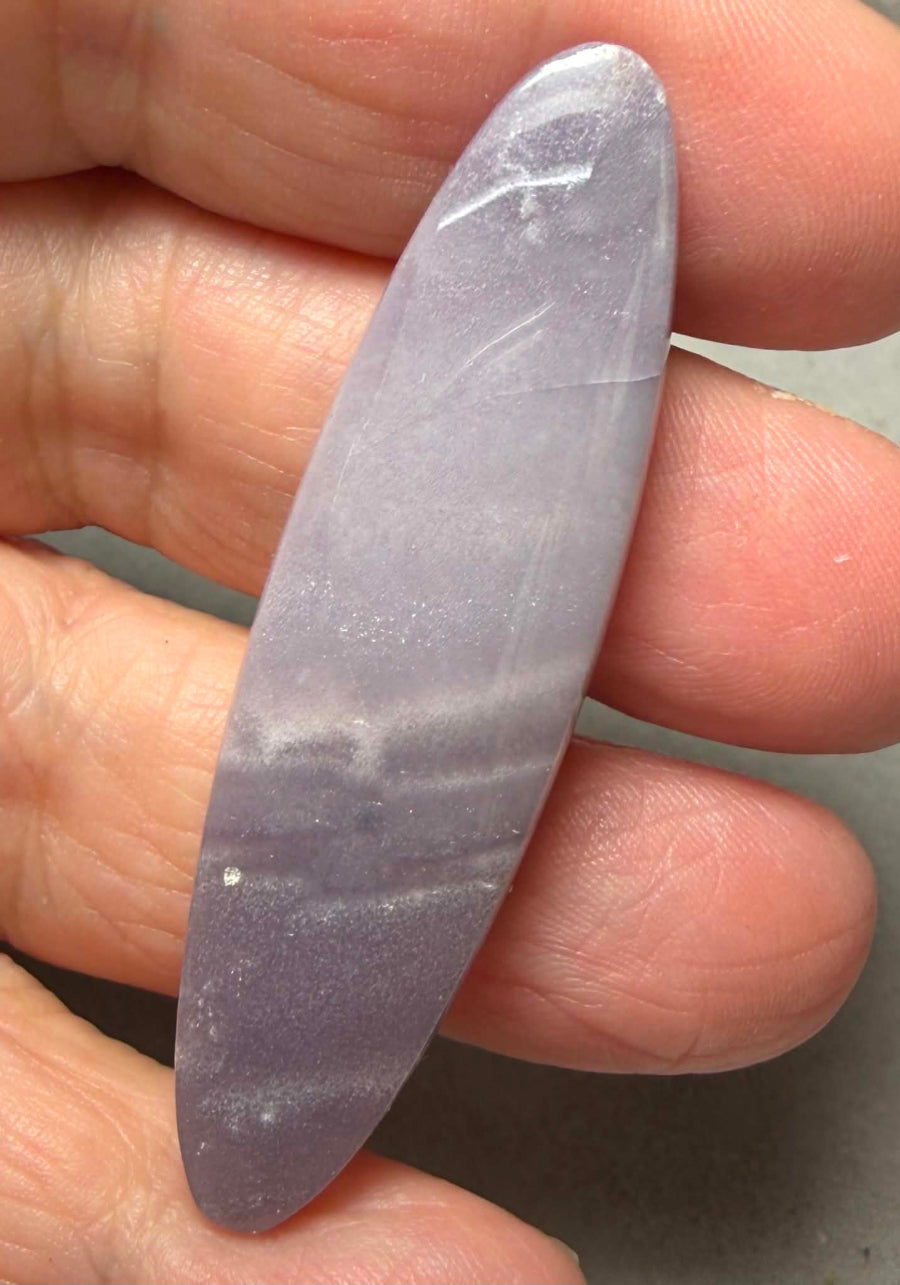 Oval 56x15mm Purple Chalcedony Cabochon 13