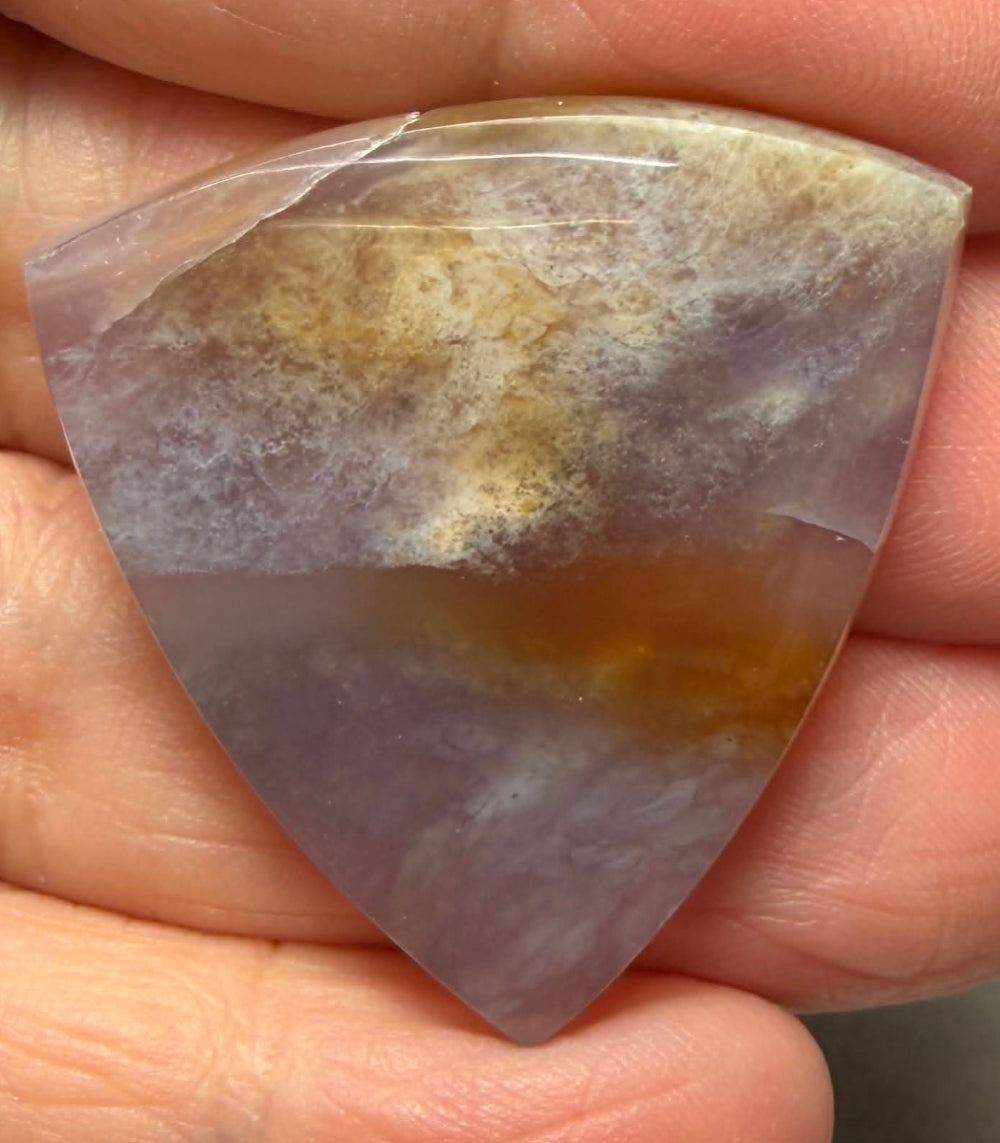 Freeform 34x33mm Purple Chalcedony Cabochon 14