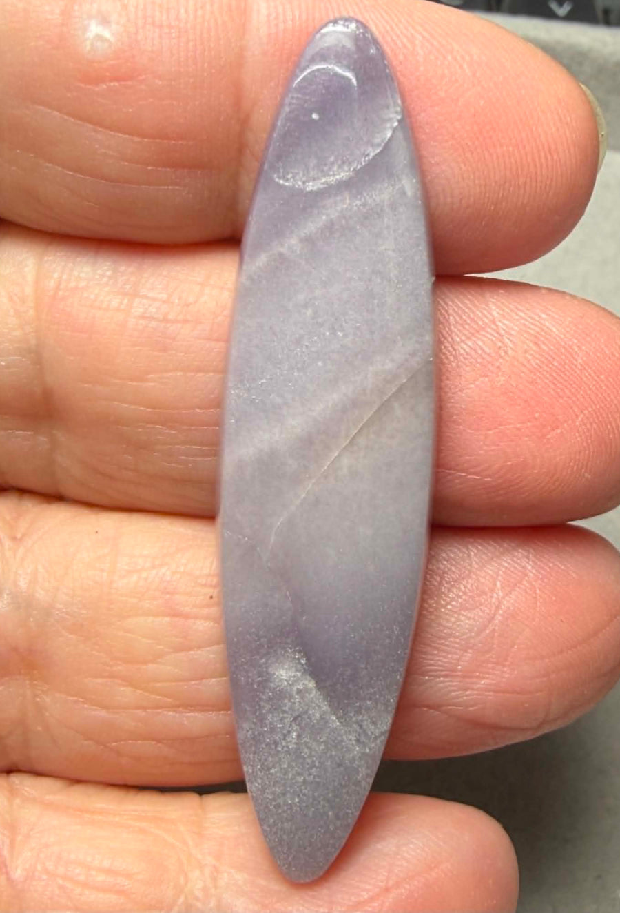 Oval 54x14mm Purple Chalcedony Cabochon 16