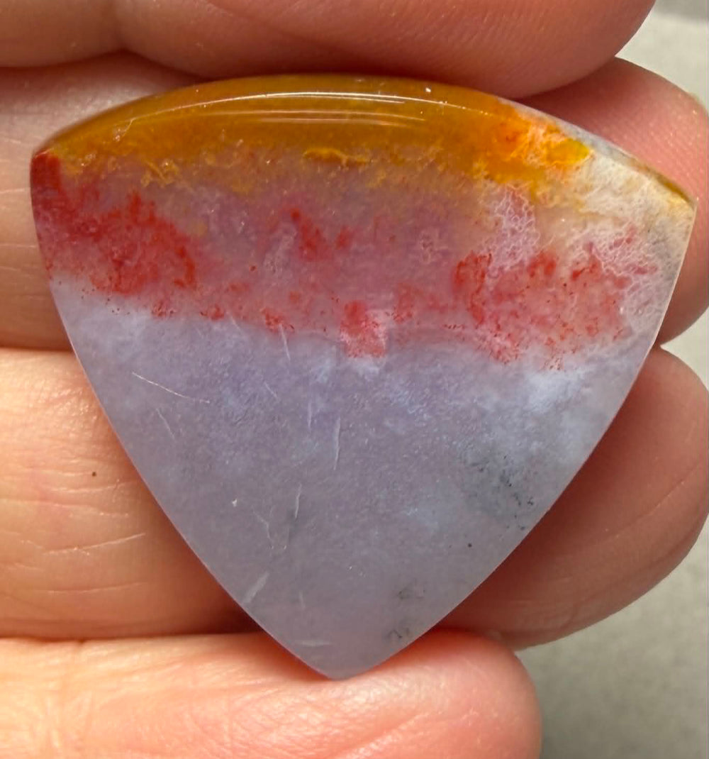 Freeform 28x28mm Purple Chalcedony Cabochon 18