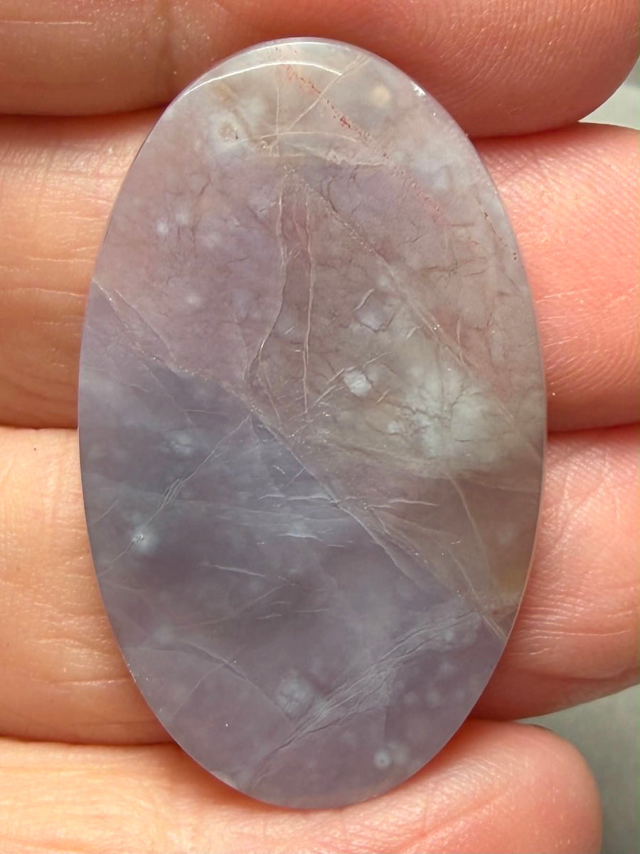 Oval 38x23mm Purple Chalcedony Cabochon 20