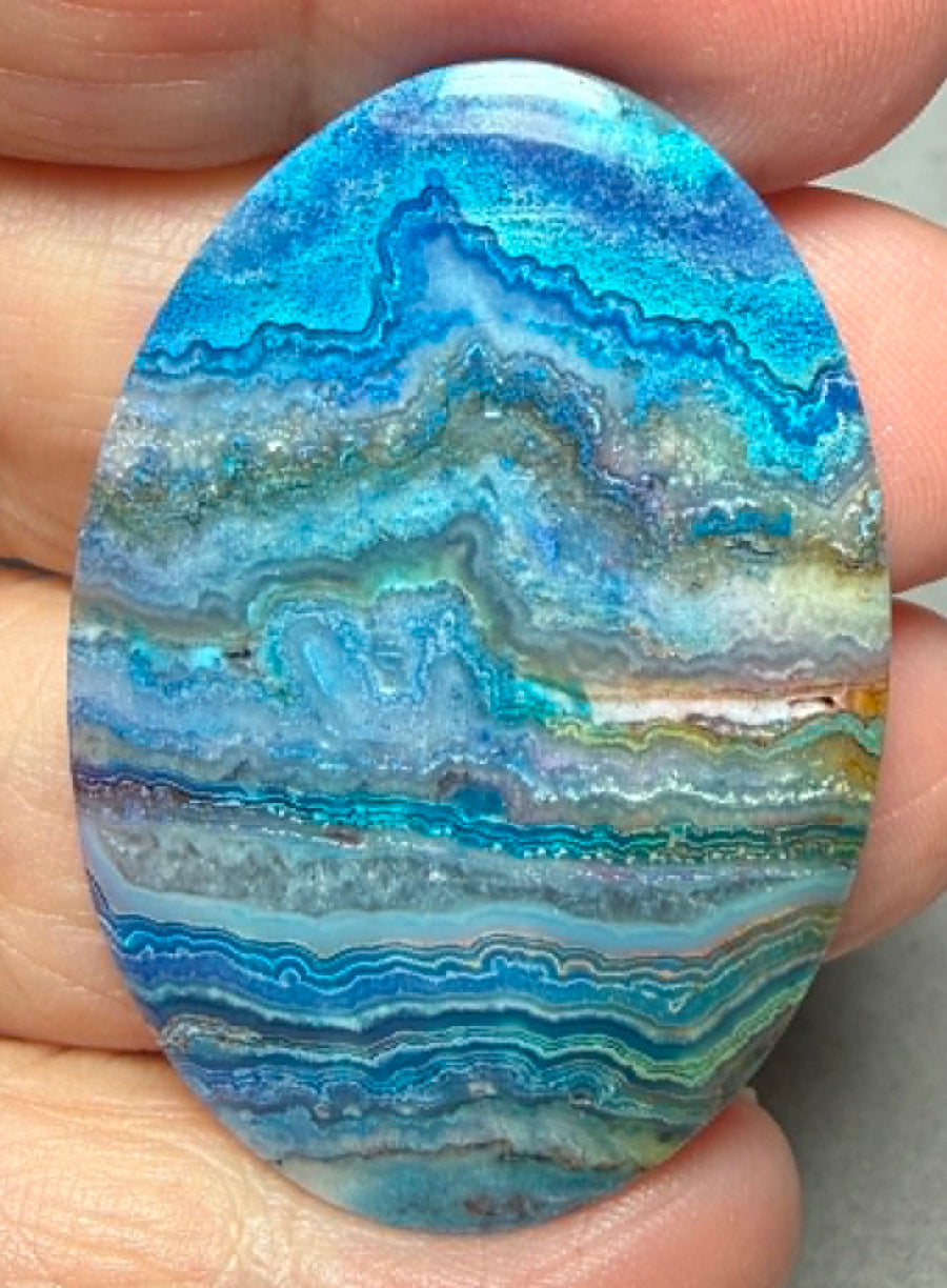 Oval 45x30mm Coloured Crazy Lace Jasper Cabochon 01