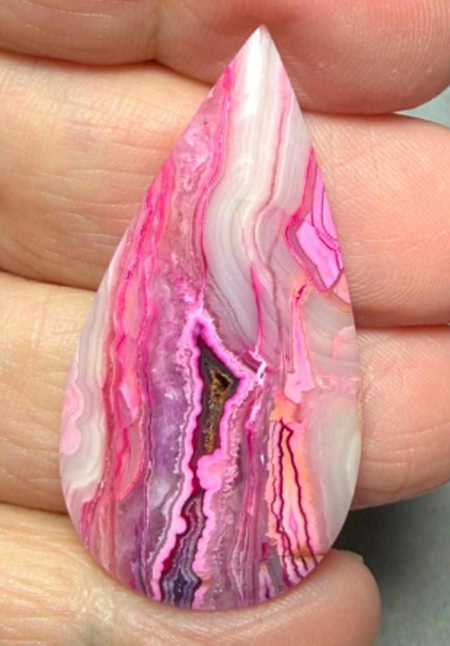 Teardrop 43x22mm Coloured Crazy Lace Jasper Cabochon 21