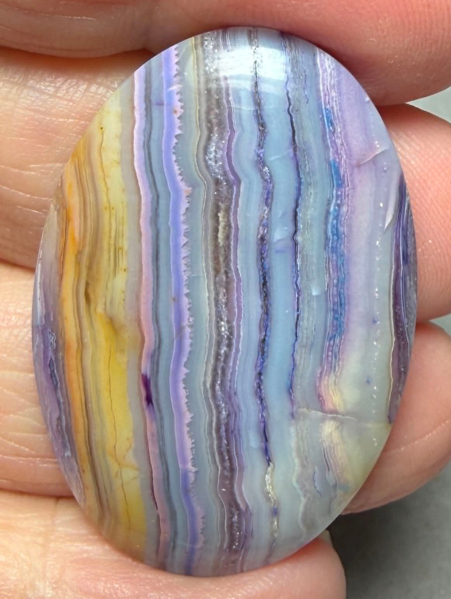 Oval 39x26mm Coloured Crazy Lace Jasper Cabochon 25