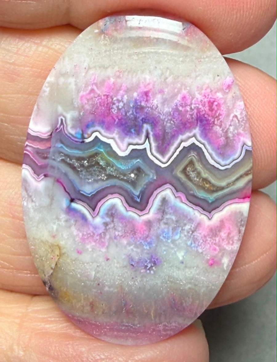Oval 38x25mm Coloured Crazy Lace Jasper Cabochon 32