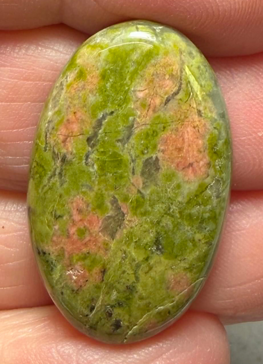 Oval 29x18mm Unakite Cabochon 21